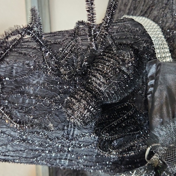 Black Embellished Sparkly Witch Hat - Picture 6 of 6